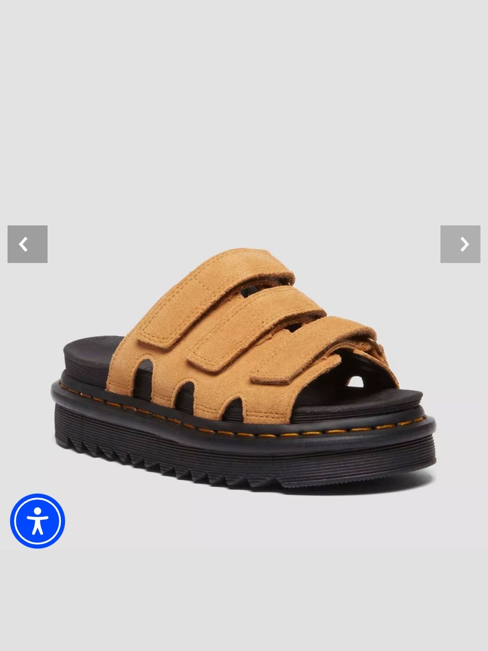 Dr. Martens Raine Slide platform suede Velcro sandals - Picture 3 of 4